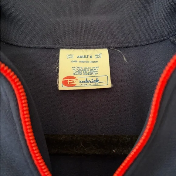 Vintage - 70’s - Blue Track Jacket with Red Stripes - Picture 3 of 3